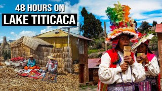 Living on Lake Titicaca  Perus Famous Floating Islands Our Homestay Experience [upl. by Aserehs489]