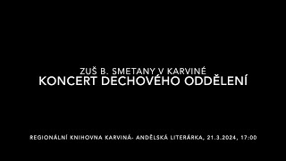 Koncert dechového oddělení 21320241700 Regionální knihovna Karviná Andělská literárka [upl. by Terencio]