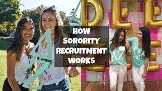 HOW SORORITY RECRUITMENT WORKS SDSU  Rachel Silva [upl. by Etireuqram]