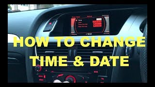 HOW TO CHANGE TIME amp DATE AUDI A3 A4 A5 A6 WITH MMI B8 [upl. by Eidde]