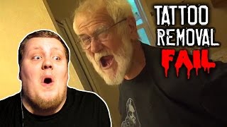 ANGRY GRANDPA TATTOO REMOVAL FAIL REACTION [upl. by Iemaj764]