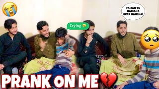 Prank on me 😢  extremely gone emotional 😭💔  faizankhan1215 [upl. by Afinom601]