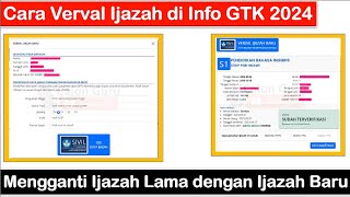 Cara Verval Ijazah Baru di Info GTK 2024 dan Konfirmasi Penggunaan Ijazah untuk Melamar PPPK dan PPG [upl. by Refiffej]