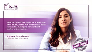 Ms Mausham Lamichhane  Scholars Voice  KFA Business School  MBA College in Nepal  Testimonial [upl. by Norrv]