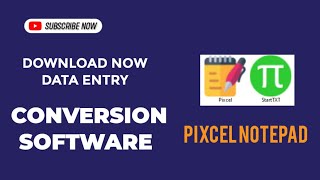 Download Pixcel Notepad Conversion Software for Data Entry Convert Images into nts format wrt [upl. by Occir]