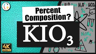 How to find the percent composition of KIO3 Potassium Iodate [upl. by Anastos927]