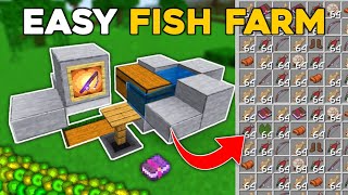 EASY AFK FISH FARM TUTORIAL in Minecraft Bedrock 120 [upl. by Caspar]