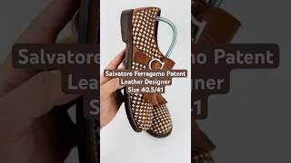 Salvatore Ferragamo Mens Patent Leather Designer Shoes Size 40541 prelovedtreasures [upl. by Erline]