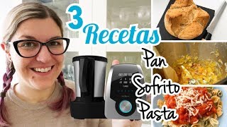 3 RECETAS MAMBO CECOTEC FÁCILES  Pan en Bolsa de asar cómo hervir pasta en Mambo y Sofrito [upl. by Dani]