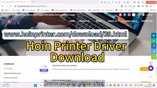 Where to download Hoin printer driver [upl. by Fredette]