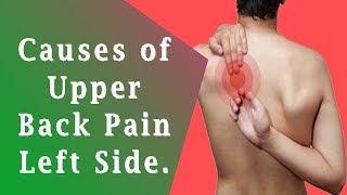 Upper Back Pain Left Side  Causes of Upper Back Pain Left Side [upl. by Eibo826]