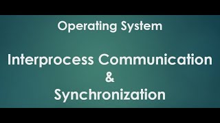 Interprocess Communication and Synchronization Lecture1 Operating SystemOS GATE BTech [upl. by Bing]