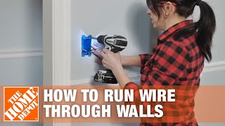 How to RunFish Electrical Wire Through Walls amp Ceilings  The Home Depot [upl. by Atirehs430]