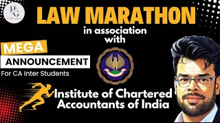 Mega Announcement CA Inter Law Marathon with ICAI  27th Nov  Jan 2025 attempt 🚀📚 [upl. by Artep287]