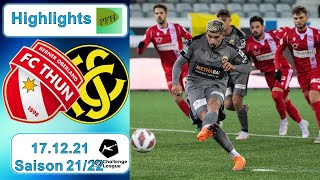 Highlights FC Thun vs FC Schaffhausen 171221 [upl. by Ecneitap]