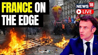 Widespread Protests in Paris  Protesters Clash With Security Forces  Macron Faces Pension Protests [upl. by Bolme]