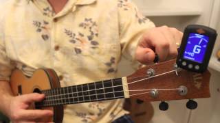 Lesson 12 How to Tune a Ukulele with an Electronic Tuner  Ukemanfischer [upl. by Teik]