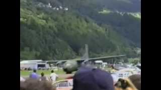 Sarajevo landing of a Transall C160D in Ambri 1995 [upl. by Ahsimin290]