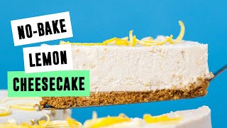 NoBake Lemon Cheesecake  SO VEGAN [upl. by Kinny936]