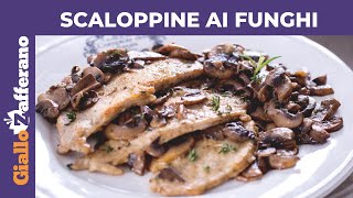 SCALOPPINE AI FUNGHI CREMOSE RICETTA FACILE E VELOCE [upl. by Eachelle]