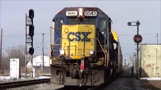 CSX 8542 YN2 SD50 Leslie RS5T Horn Dominates Lima Ohio CSX Q231 [upl. by Ibot]