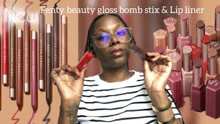 Fenty Gloss Bomb Stix amp Traced Out LipLiner Review MustSee [upl. by Eve889]