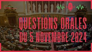 Questions orales du 5 novembre 2024 [upl. by Natsyrk]