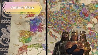 Crusader Kings 3 Time lapse Shattered Culture [upl. by Anneis]