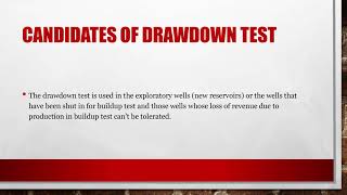 Pressure Draw Down Test [upl. by Wilbur]