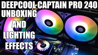 Deepcool Captain Pro 240 Liquid Cooler Unboxing and lighting Test [upl. by Edwina]