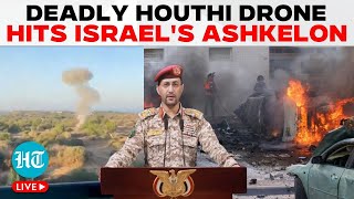 Houthis Strike Israeli City LIVE  Yemens Houthis Launch Drones Towards Israels Ashkelon [upl. by Ardnoik603]