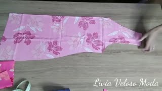 Costura de Vestido com lastex na cintura DIY [upl. by Atsirhc]