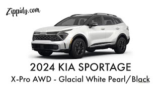 2024 Kia Sportage XPro AWD  Glacial White Pearl with Black Roof wBlack Interior [upl. by Fortunna]