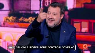 MATTEO SALVINI A QUARTA REPUBBLICA RETE 4 8012024 [upl. by Anawat920]