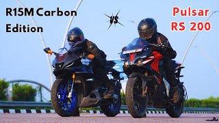 R15M Carbon Fiber Edition vs Pulsar RS 200  R15 ne Pulsar ka band baja dia 😂 [upl. by Desma]