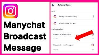 How To Send Manychat Broadcast Message Instagram [upl. by Yelrihs]