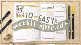 10 WEEKLY SPREADS FOR YOUR BULLET JOURNAL  Weekly Bullet Journal Bullet Journal Weekly Setup Ideas [upl. by Norrat]