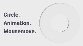 Circle Animation On Mouse Move  JavaScript  Brizman [upl. by Naud]