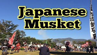 Japanese Matchlock Musket Demonstration in Nagano Japan  Matsumoto Castle [upl. by Ramat222]