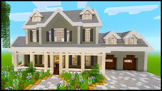 Minecraft How to Build a Large Suburban House 3  PART 2 [upl. by Johiah]