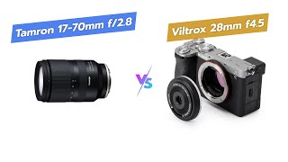 📸 Tamron 1770mm vs VILTROX 28mm Lens Comparison 🔍 [upl. by Ahsiekram957]