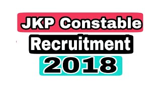 JKP CONSTABLE RECRUITMENT [upl. by Sellig]