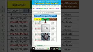 quotFind Unique and Duplicate Values in Excel with IF and COUNTIFquot shortsfeed exceltips excelshorts [upl. by Winter]