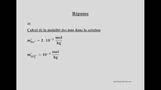 Calcul du coefficient d’activité à partir de la loi limite de DebyeHückel  Exercice 1 [upl. by Ennaylloh733]