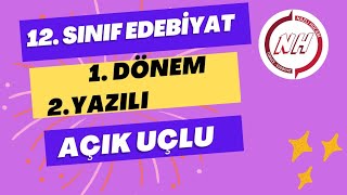 12 SINIF EDEBİYAT  1DÖNEM 2 YAZILI [upl. by Devin839]