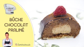 Bûche chocolat praliné  La Minute Cuiz [upl. by Grete221]