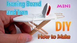 DIY Miniature Iron and Ironing Board  DollHouse  No Polymer Clay [upl. by Anaihsat563]