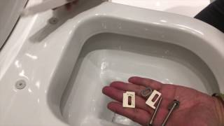 如何拆除長方形較廁板  Remove Toilet Seat Rectangular Shape Hinge [upl. by Levine]