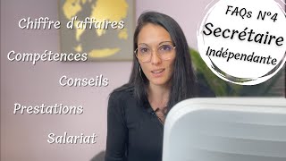 FAQs N°4 Secrétaire Indépendante Mes réponses à vos questions chiffre daffaires salariat [upl. by Aldredge325]