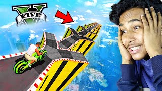 GTA V  FRANKLIN TRIED CONFUSING IMPOSSIBLE RAMP CHALLENGE [upl. by Noah847]